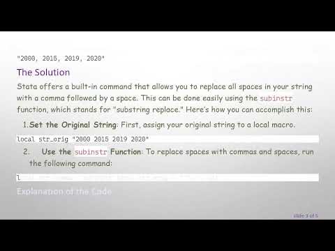 How to Easily Convert a Space-Separated String into a Comma-Separated Format in Stata