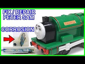 Fix repair Peter Sam Trackmaster Battery corrosion