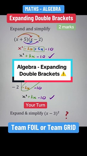 Mastering Algebra: Expanding Double Brackets