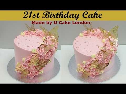 How to make a 21st birthday cake with butterfly's