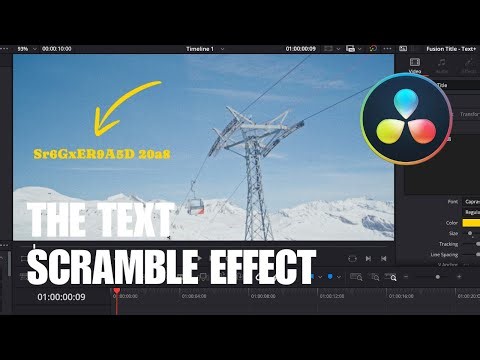 How to Create a TEXT SCRAMBLE Effect in DaVinci Resolve