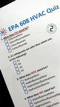 EPA 608 Quiz Challenge – Can You Pass This HVAC Test? #epa608 #hvac #hvacsystem #viral #shorts