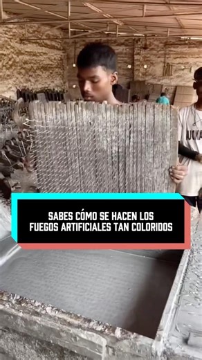 Sabes cómo se hacen los fuegos artificiales tan coloridos #factory #learning #knowledge