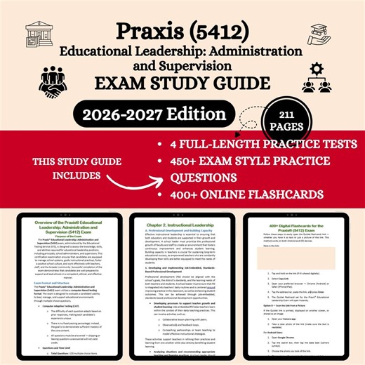 Praxis 5412 Exam 2026 | Praxis 5412 Educational Leadership Study Guide | Praxis 5412 Educational Leadership Exam | 5412 Praxis Exam - Etsy Canada