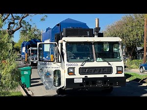 Garbage Trucks of Long Beach: Various Garbage Trucks on Wednesday Morning Trash Collection Rush!!!