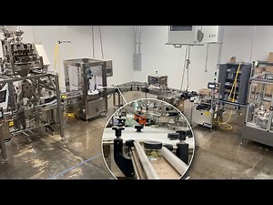 Cannabis Flower Packaging System for Bottling, Capping, Induction Sealing, Labeling, and Cartoning