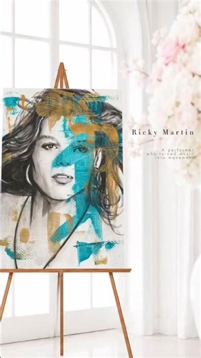 Ricky Martin Portrait Paintings | Celebrity Art Print