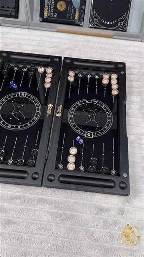 Custom Virgo Zodiac Backgammon Set | Tempered Glass & Wood | Handcrafted Luxury