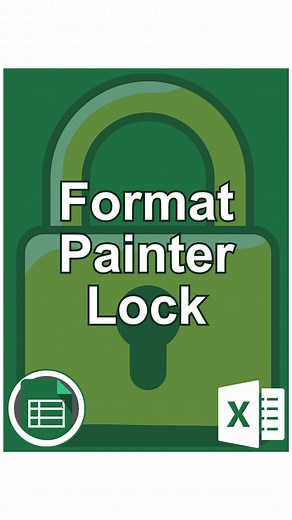 Format Painter Lock in Excel 🔒 #excel #exceltips #googlesheets #spreadsheet #tutorial