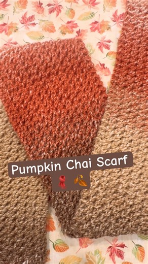 🍂 Pumpkin Chai Knit Scarf #fiberfluxknitting