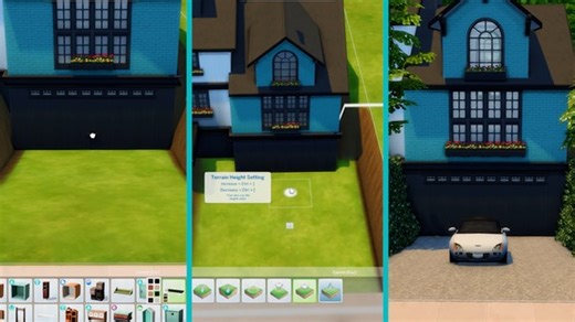 using terrain tools to create a driveway 🏡 | daniellebuilds
