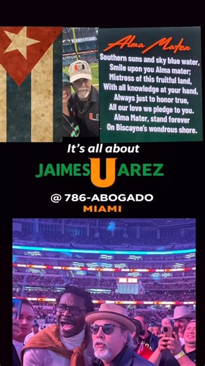Jaime Suarez on Instagram: "It’s all about the U family! Involved in an accident? I represent U-Miami—and that includes everyone in the 786, 645, and 305 area codes. ¿Involucrado en un accidente? Represento a U-Miami, y eso incluye a todos en los códigos de área 786, 645 y 305. ⭐ ⭐ ⭐ ⭐ ⭐ #5starlawyer #5starlawyers #JaimeSuarez #jaimesuarezabogado #AccidentLawyer"