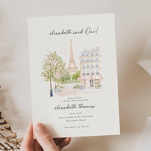 French Cafe Bridal Shower Invite, Paris Theme Bridal Shower Invitations, She Said Oui Bridal Shower Invite, Ooh La La Bridal Shower - Etsy