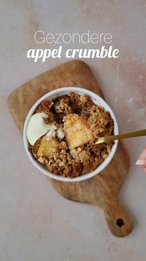 Gezondere Appel Crumble - Ontbijt Recept met Plantaardige Yoghurt