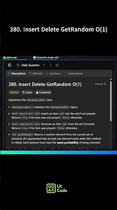 Leetcode 380. Insert Delete GetRandom O(1) #shorts #python #leetcode #coding