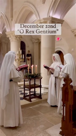 Sisters of Aquinas at QAS on Instagram: "December 22nd, “O Rex Gentium”: O King of the Gentiles, and their desire, the Cornerstone Who makes both one: Come and save mankind, whom Thou formed from clay.#chant #advent #oantiphons"