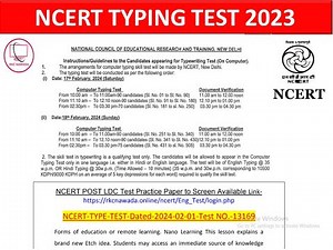 NCERT LDC Assistant 2023 Typing online होगा या offline? See All Doubt's And Solution, Try RKC Test
