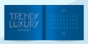 Minimal font and alphabet set. Lettering Design for magazine, poster,...