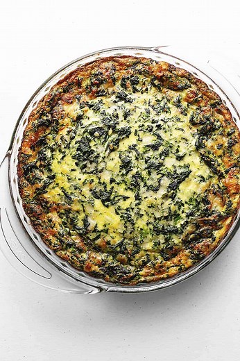 Crustless Spinach Pie • Low Carb with Jennifer