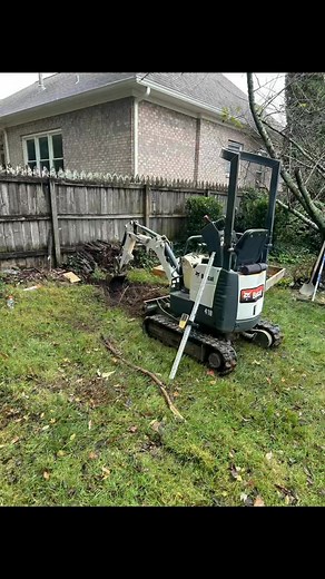 1K views | Not all customers have wide-open access to their backyard—and that was the case with this recent project! This homeowner needed a concrete foundation dug and poured for their storm shelter, but our equipment couldn’t fit through the narrow access point.  So what did we do? We improvised  When challenges come up, we don’t back down. We find solutions and make sure the job gets done right—every single time. | Wolcott Outdoor Services | Facebook