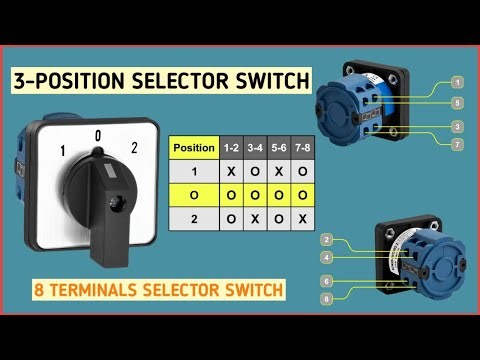 About 3 Position 8 Terminals Selector Switch