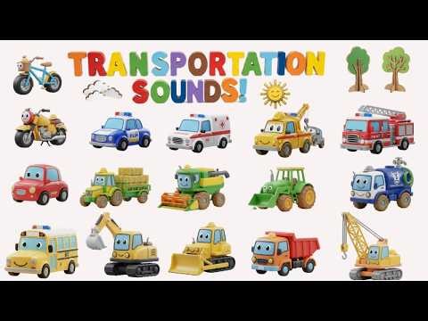 Transportation Sounds Song | Learn Vehicles for Kids | ChipABC 🚗🚜🚒