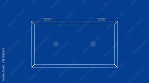 3D wire-frame model of analog chess clock