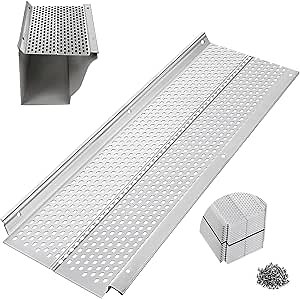 Gutter Guard, 5 inch Aluminum Gutter Guards, 20Pack-80ft, DIY Leaf Guards Protection for Gutters, 5" Rain Gutter Screen for Downspouts & Roof, Prevents Clogs & Debris, with Screws
