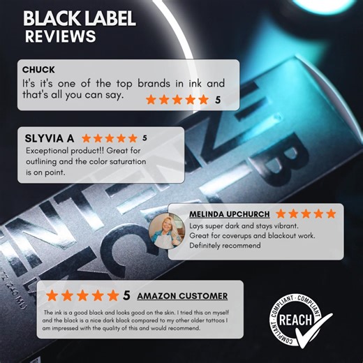 Designed for artists who demand the best, Black Label Ink delivers unparalleled performance, bold pigments, and the consistency you can trust. Elevate your art with ink engineered for precision, durability, and flawless results every time. Ready to take your craft to the next level? Black Label Ink has you covered. | Intenze Tattoo Ink