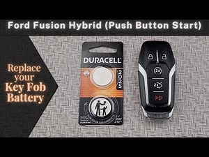 How to DIY Replace Change a Ford Fusion Hybrid Push Button Start 2013-2016 Key Remote Fob Battery