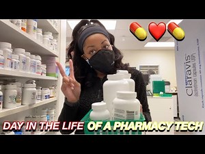 DAY IN THE LIFE OF A PHARMACY TECHNICIAN | COME TO WORK WITH ME IN THE PHARMACY! + ASMR