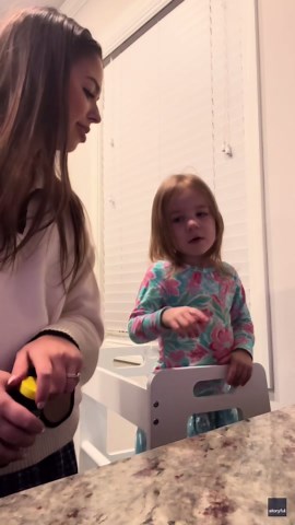 'You Crazy?': Toddler Has Cutest Reaction to Mom Taking Medication