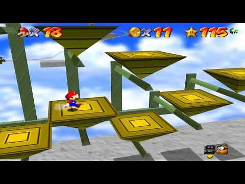 Super Mario 64 Walkthrough - Course 15 - Rainbow Ride