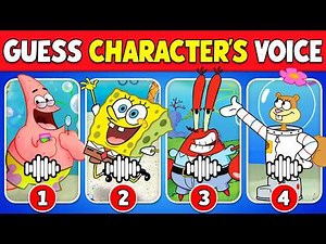 🔊 Guess the Sponge Bob Characters by Their Voice 🧽 SpongeBob SquarePants Quiz, Patrick, Mr. Krabs