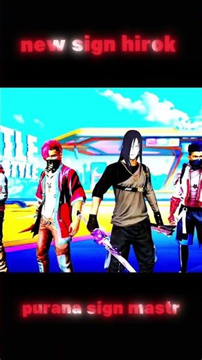 free fire new sijn hirok old sign Master💥 #freefire #shorts #bome #shortvideo