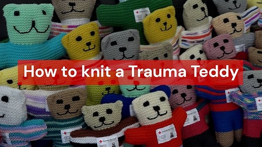 How to knit a Trauma Teddy