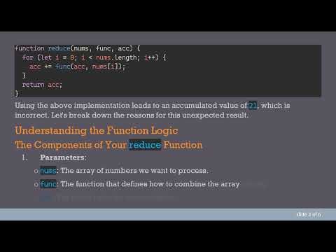 Understanding the reduce Function in JavaScript: Why Are You Getting Unexpected Values?