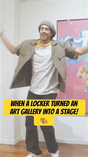This Locker Turned An Art Gallery Into His Dance Floor! 🎨 #dance #shorts #art