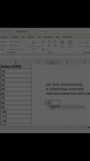 Day 76 Of 120 Days Excel | If Conditional Function | #excelchallenge