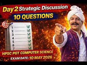 Day 2 Strategic discussion | HPSC PGT COMPUTER SCIENCE 1672 POSTS