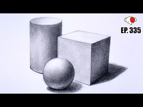How to shade geometric shapes, Teacher Chang teaches drawing, part 335