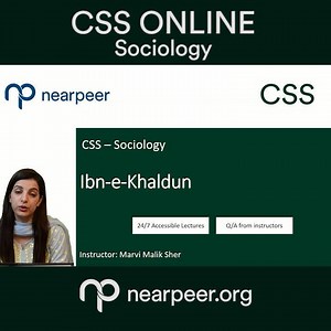 Sociology is a subjected that is widely opted by CSS aspirants. The only bad thing is that when a subjected is opted by so many aspirants, it becomes extremely difficult to create diversity in your paper and score marks that are above the average. For this purpose Nearpeer has brought Ms. Marvi Malik Sher to teach you tips and tricks and her expereince and valuable insight regarding this tricky optional subject. For further information or enrollment into one of our online CSS Courses, please vis
