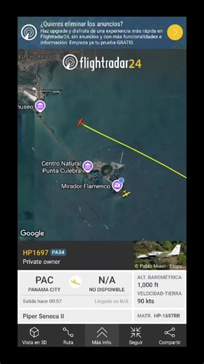 AviónBimotor Piper Seneca II HP-1697RR pasándome a 1,000ft #AviónBimotor #PiperSenecaII #HP1697RR #Aviación #Aviation_CR @Mathias13