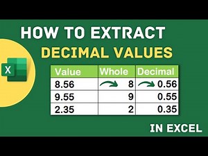 MS EXCEL-Extract Decimal Values in Excel