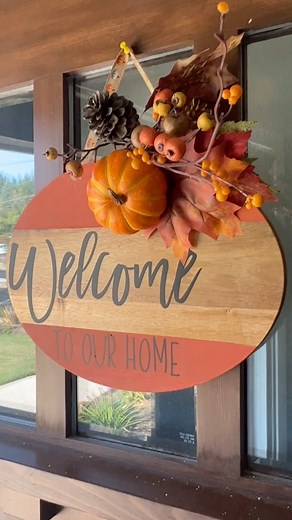 2.4K views · 692 reactions | We love a fall festive welcome sign! #craftwarehouse #craftinghobby #diydecor #diytallcrafts #diyfalldecor #falldecoratingideas #fallseason #homedecor #pnwstore #familyownedbusiness #falldecorideas #diydoorsign #welcomesign | Craft Warehouse | Facebook