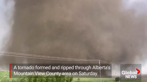 Alberta tornado: Storm chaser captures twister’s path of destruction