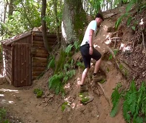 Building a Bushcraft Cabin for survival in the wood #SoloCamping #BuildingSurvivalShelter #CampingChallenge #adventures #wilderness #forest | Building Survival
