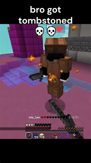 Bro got tombstoned🥀🥀 #minecraft