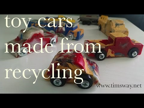 how to make toy cars made from upcycled hdpe (recyclable plastic)