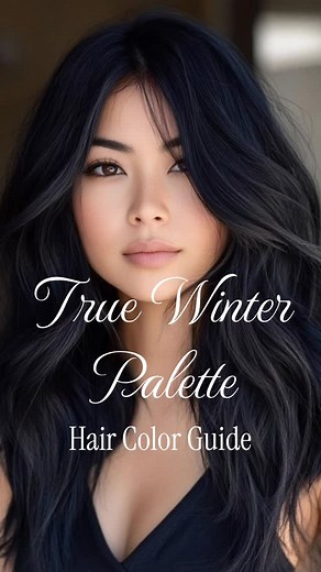 True Winter Hair Color Guide ❄️🖤 If you’re a True Winter, this is your blueprint for hair shades that make your skin glow, your eyes sharpen, and your features look instantly more defined. From icy espresso, blue-black, and cool charcoal to the bold, high-contrast shine Winters are known for, these are the colors that elevate everything. ✨ Comment which color palette you want to see next ✨ If you don’t know your palette yet, comment BOOK — do not wait another day. Your perfect colors change eve